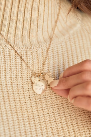 Collier personnalisable Kate Fille - Plaqué or jaune ou plaqué or rose