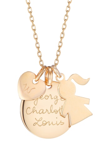 Collier personnalisable Kate Fille - Plaqué or jaune ou plaqué or rose