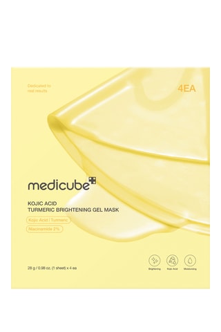 4 masques gel éclaircissants à l'acide kojique et curcuma - 4 x 28 g