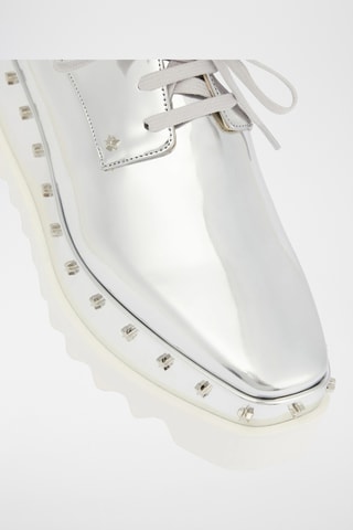 Platform Derby’s met Hak - Zilverkleurig