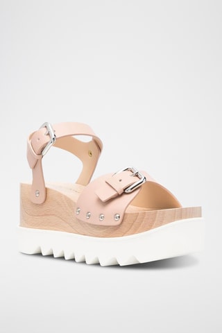 Platform sandalen met hak - Beige