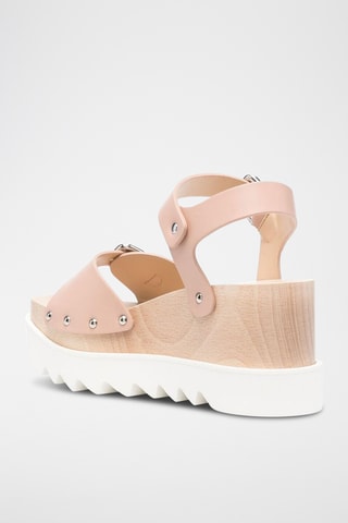 Platform sandalen met hak - Beige