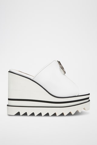 Platform Muiltjes met Hak - Wit