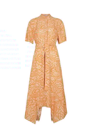 Zijden Blouse-jurk - Oranje