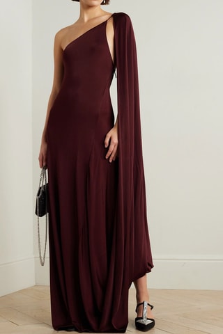 Asymmetrische Jurk - Bordeauxrood