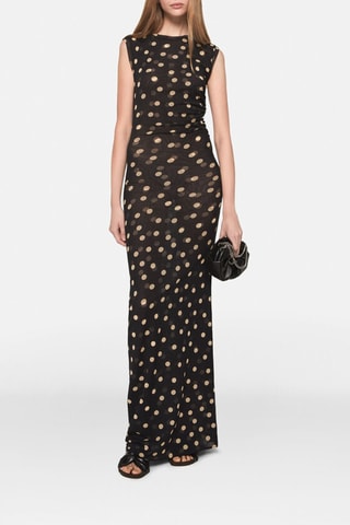 Lange mouwloze jurk - Zwart