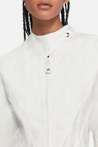 Asymmetrische Linnen Jurk - Wit