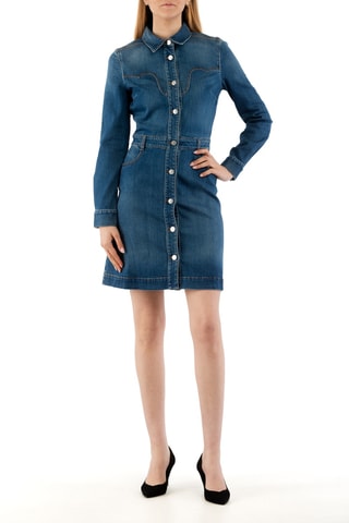 Blouse-jurk - Denimblauw