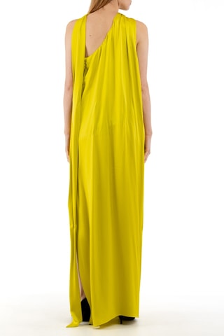 Lange mouwloze jurk - Geel
