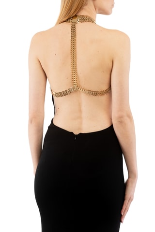 Lange mouwloze jurk - Zwart