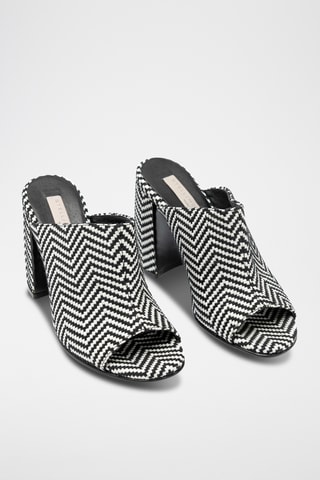 Muiltjes met Hak - Zwart en Wit