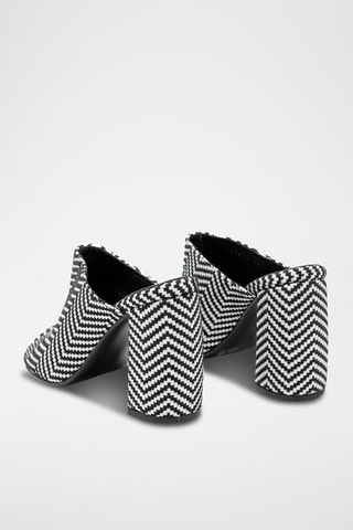 Muiltjes met Hak - Zwart en Wit