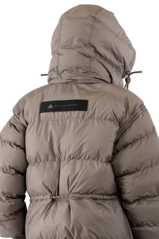 Gewatteerde Jas met Capuchon - Taupe