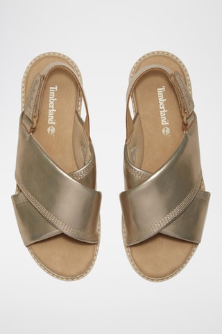 Leren Platform Sandalen - Goudkleurig