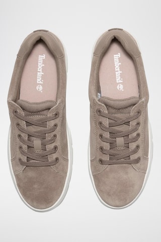 Leren Platform Sneakers - Taupe