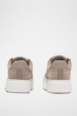 Leren Platform Sneakers - Taupe