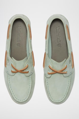 Leren Bootschoenen - Lichtgroen