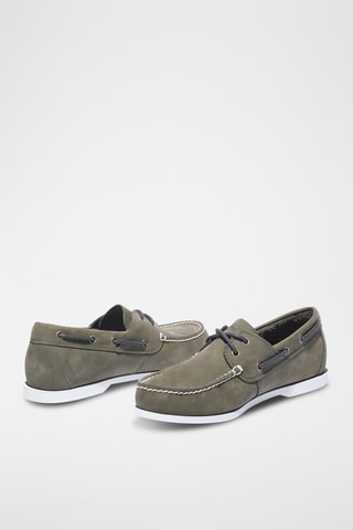 Leren Bootschoenen - Groen