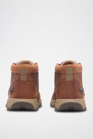 Hoge Leren Sneakers - Oranje