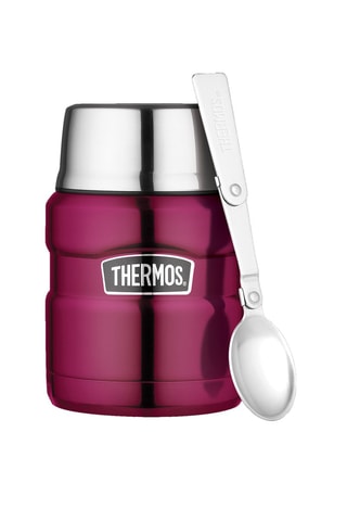 Recipiente para alimentos e colher em aço inoxidável King - 47 cl