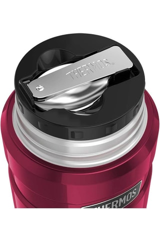 Recipiente para alimentos e colher em aço inoxidável King - 47 cl