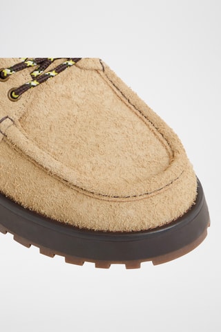 Derbys montants en cuir Bastian - Beige