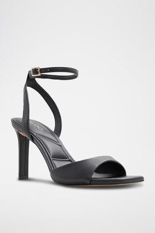 Sandales à talons en cuir Sake - Noir