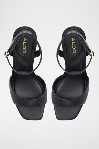 Sandales à talons en cuir Sake - Noir