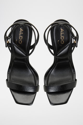 Sandales à talons plateformes en cuir Kaathy - Noir