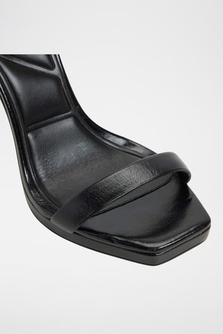 Sandales à talons plateformes en cuir Kaathy - Noir