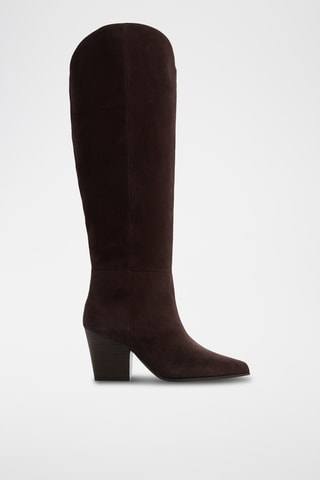 Bottes en cuir Kaely - Marron foncé