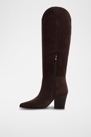 Bottes en cuir Kaely - Marron foncé
