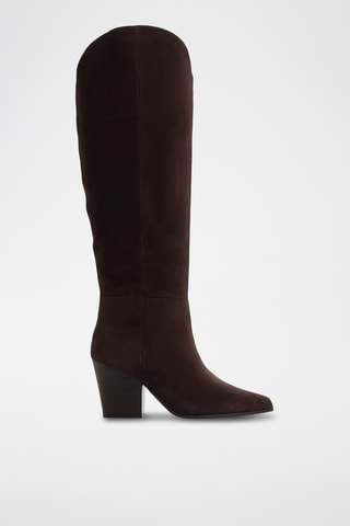 Bottes en cuir Kaely-Wc - Marron foncé