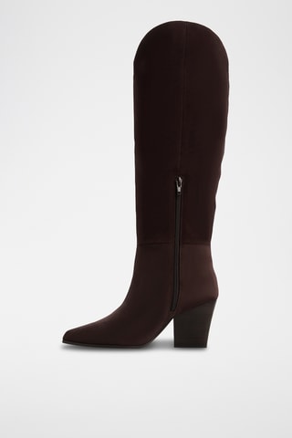 Bottes en cuir Kaely-Wc - Marron foncé
