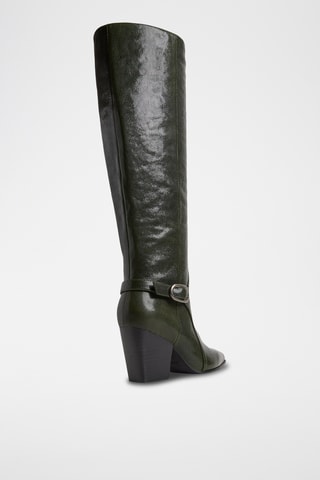 Bottes en cuir Saddle - Vert foncé