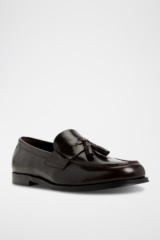 Mocassins vernis en cuir Lionel - Marron