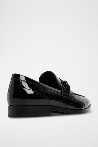 Mocassins vernis en cuir Samuel - Noir