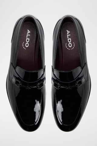 Mocassins vernis en cuir Samuel - Noir