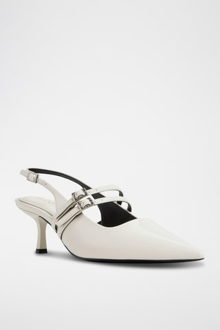 Escarpins vernis Halsie - Blanc