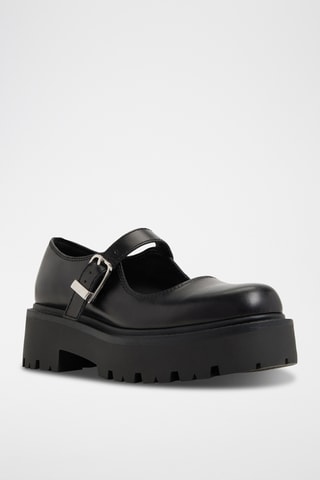 Babies plateformes en cuir Arigon - Noir
