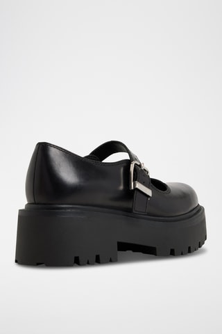Babies plateformes en cuir Arigon - Noir