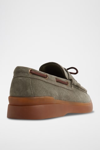 Chaussures bateau en cuir Bazz - Vert