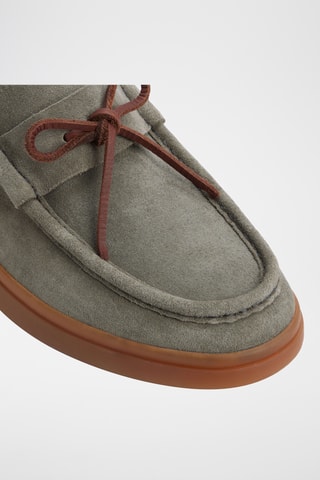 Chaussures bateau en cuir Bazz - Vert