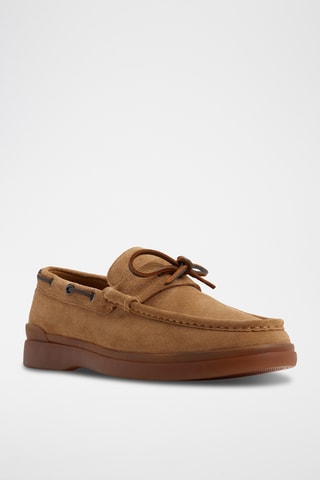 Chaussures bateau en cuir Bazz - Camel