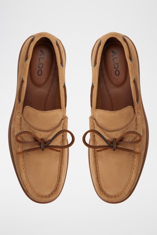 Chaussures bateau en cuir Bazz - Camel