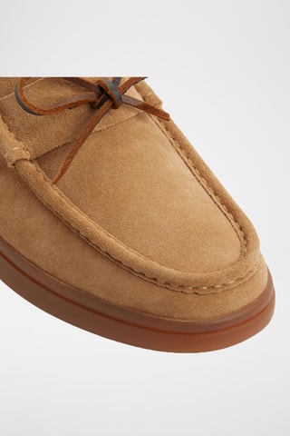 Chaussures bateau en cuir Bazz - Camel
