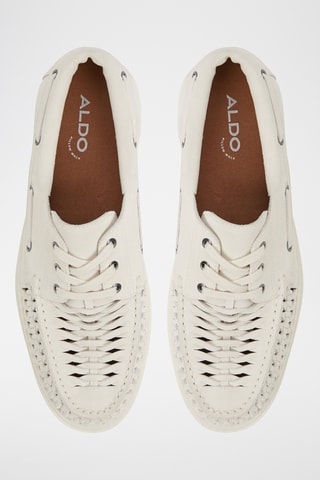 Chaussures bateau en cuir Mikal - Ivoire