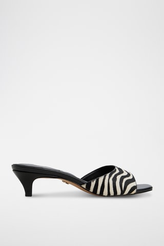 Mules plateformes Corallo - Noir et blanc