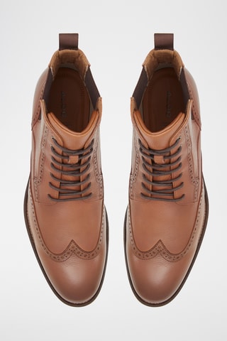 Boots Chelsea en cuir Salinger - Marron