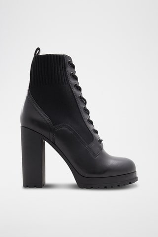 Bottines en cuir Rebellious - Noir